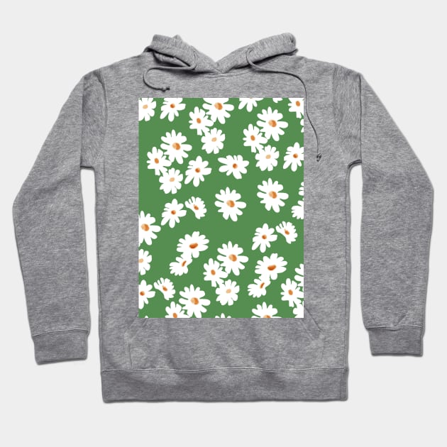 green daisy floral pattern Hoodie by SturgesC